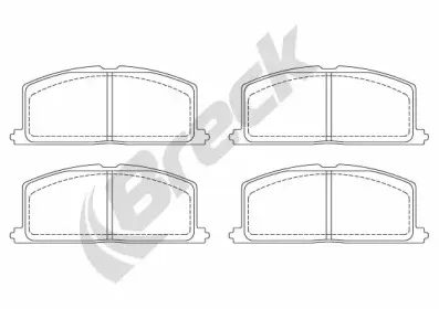 Комплект тормозных колодок, дисковый тормоз BRECK купить